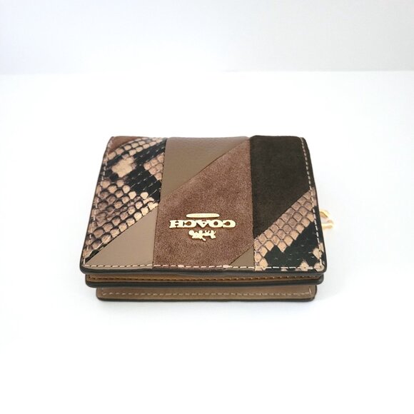 Coach CCR27 Snap Wallet Patchwork Small Clutch Mushroom Multi Mixed Materials - Picture 5 of 7